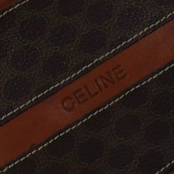 CELINE Macadam Canvas Backpack PVC Brown Auth - Picture 3 of 15